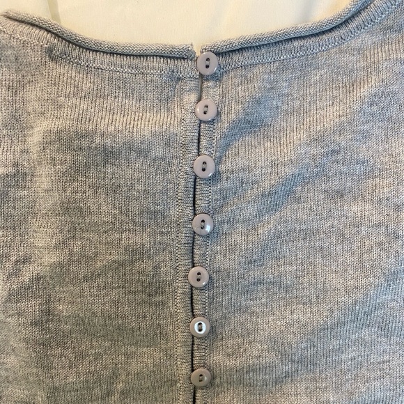 Gray sweater with button detail on back - Picture 3 of 3